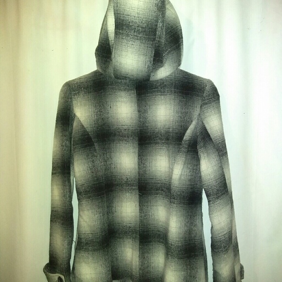 Wet Seal Plaid Toggle Button Coat sz XS - Picture 2 of 4